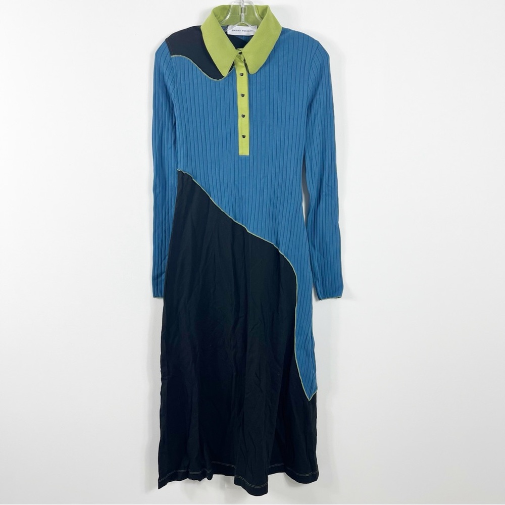Marina Moscone Collared Maxi Patchwork Polo Dress… - image 2